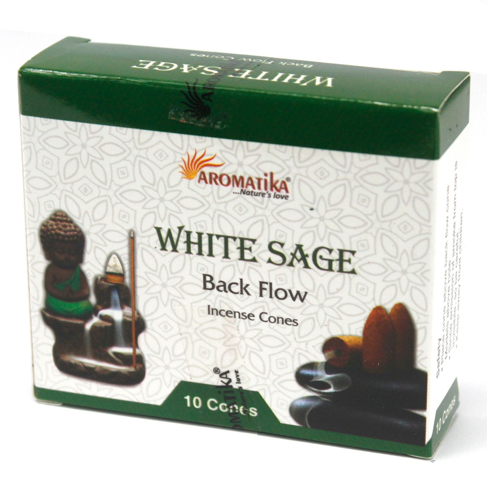 Aromatica Backflow Incense Cones - White Sage - Vivid Aromas UK