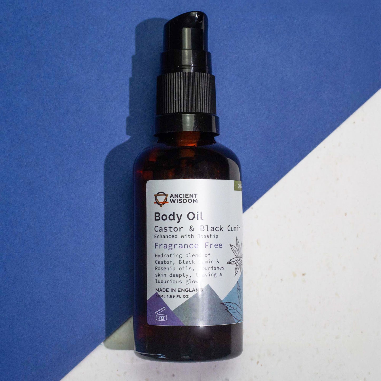 Organic Body Oil 50ml - Rosehip (Unfragranced) - Vivid Aromas UK
