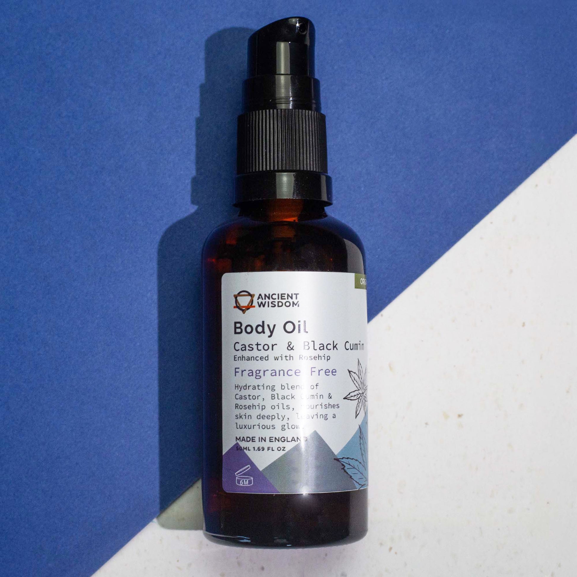 Organic Body Oil 50ml - Rosehip (Unfragranced) - Vivid Aromas UK