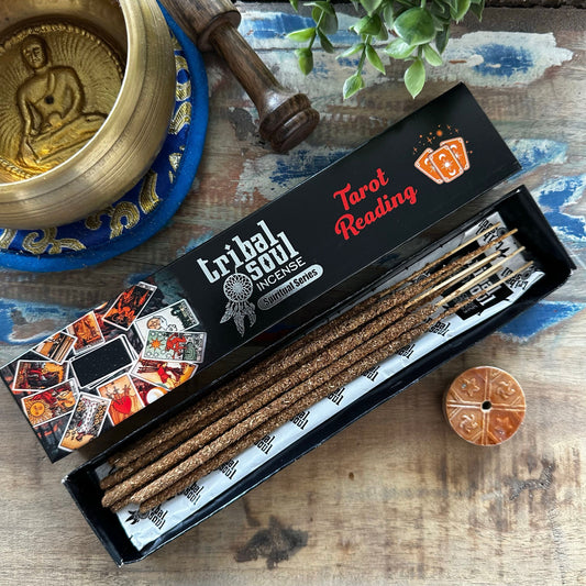 Tribal Soul Spiritual Incense Sticks and Ceramic Holder - Tarot reading - Vivid Aromas UK