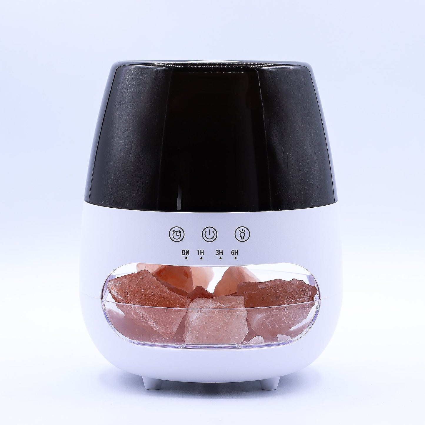 Salt Stone Flame Effect Aroma Diffuser - White USB - Colour Change and Timer - Vivid Aromas UK