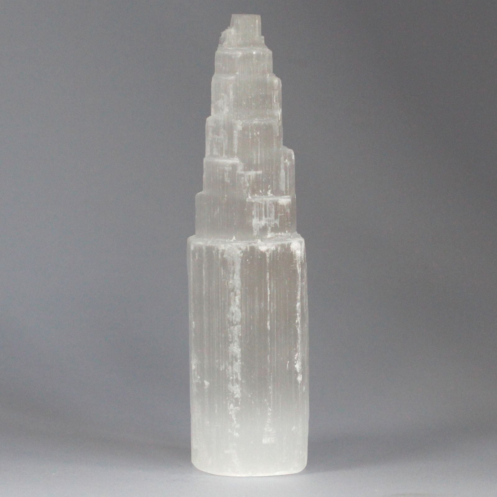 Natural Selenite Tower - 20 cm - Vivid Aromas UK