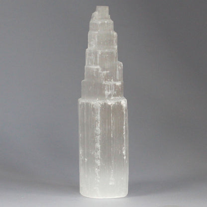 Natural Selenite Tower - 20 cm - Vivid Aromas UK