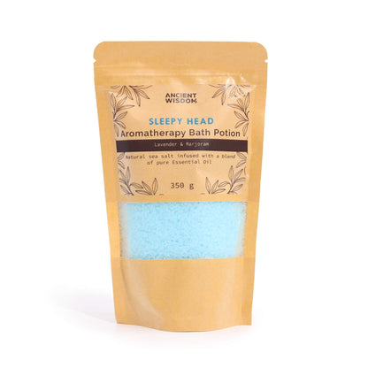 Aromatherapy Bath Potion in Kraft Bag 350g - Sleepy Head - Vivid Aromas UK