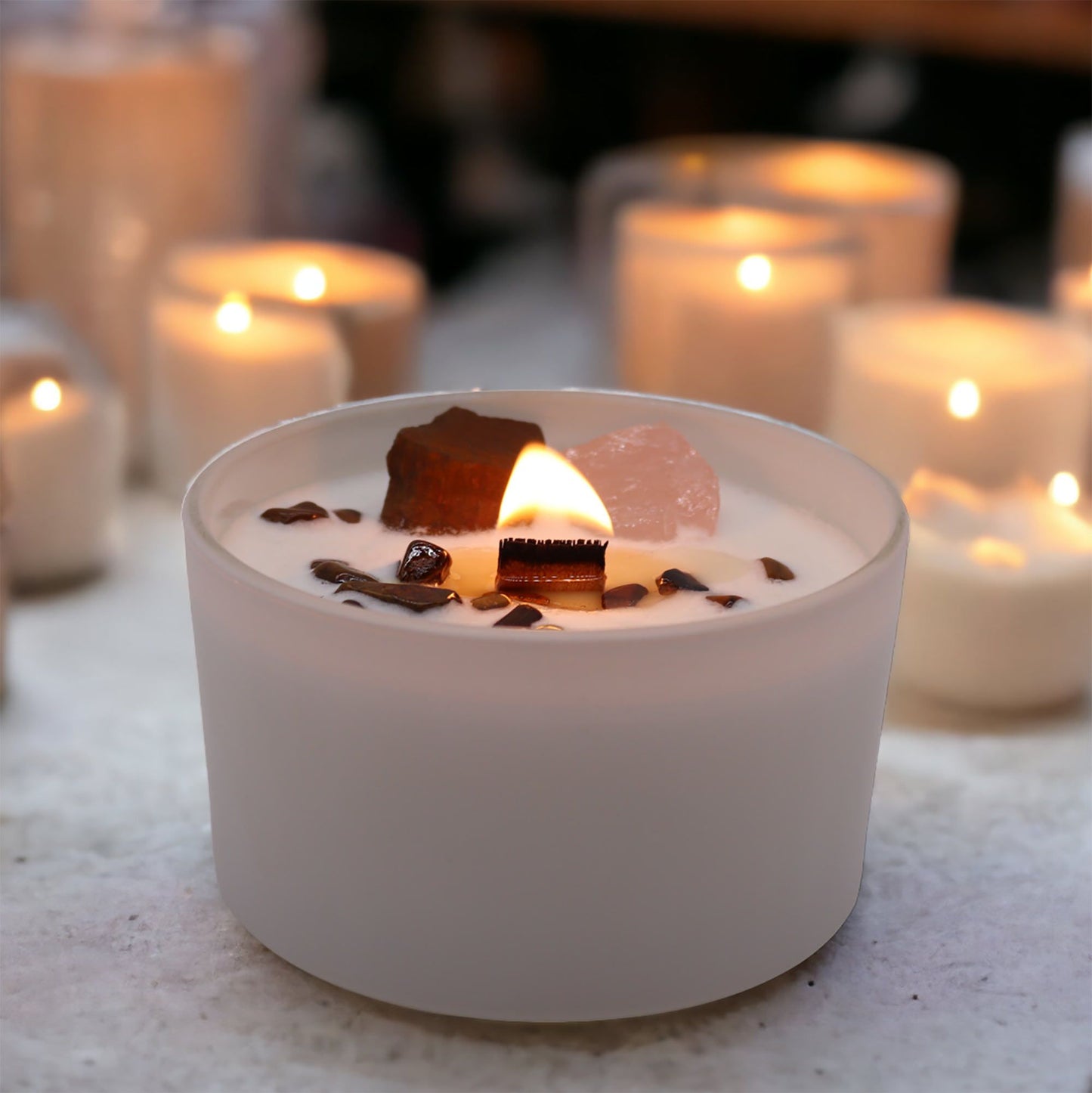 Chakra Crystal Candles - Sacred Chakra - Vivid Aromas UK