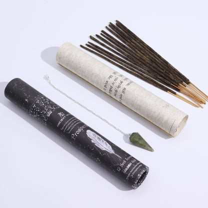 Ancient Witch Spell Incense - Prosperity - Aventurine Pendulum - Vivid Aromas UK