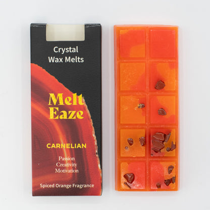 MeltEaze Wax Melts 50g - Carnelian Fire - Spiced Orange - Vivid Aromas UK