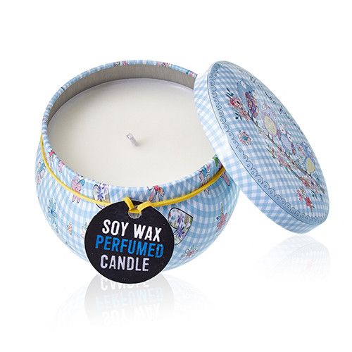 Art Tin Candle - Assorted Design - Friendly Messages - Parma Violet - Vivid Aromas UK