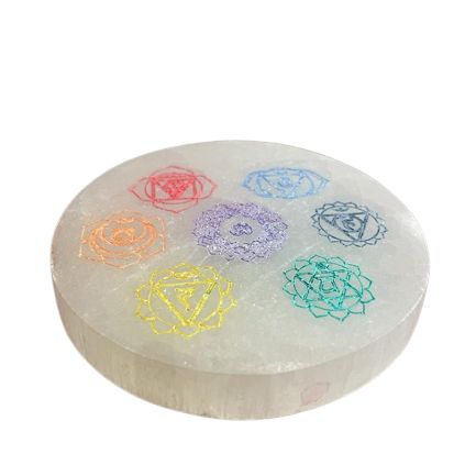 Small Charging Plate 8cm - Chakra Design - colour - Vivid Aromas UK