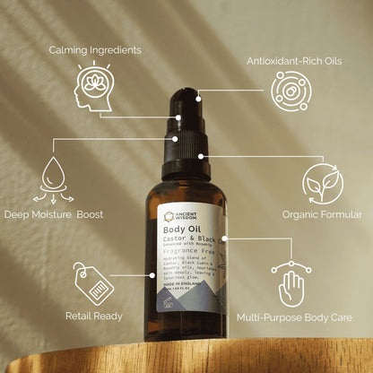 Organic Body Oil 50ml - Rosehip (Unfragranced) - Vivid Aromas UK