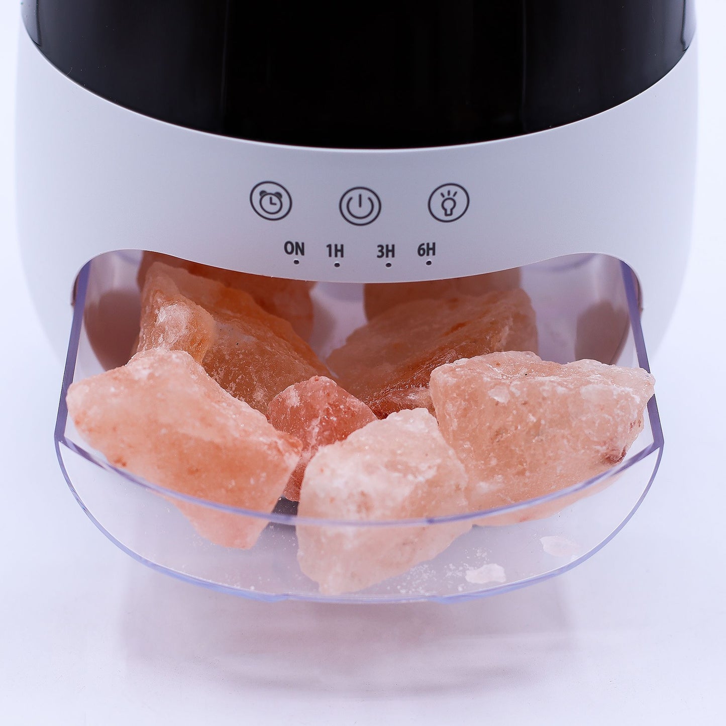 Salt Stone Flame Effect Aroma Diffuser - White USB - Colour Change and Timer - Vivid Aromas UK
