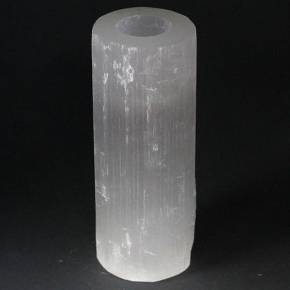 Selenite Cylinder Candle Holder - 20 cm - Vivid Aromas UK