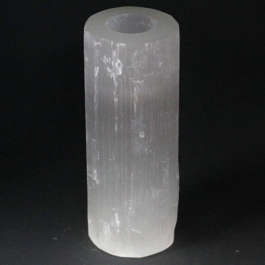 Selenite Cylinder Candle Holder - 20 cm - Vivid Aromas UK