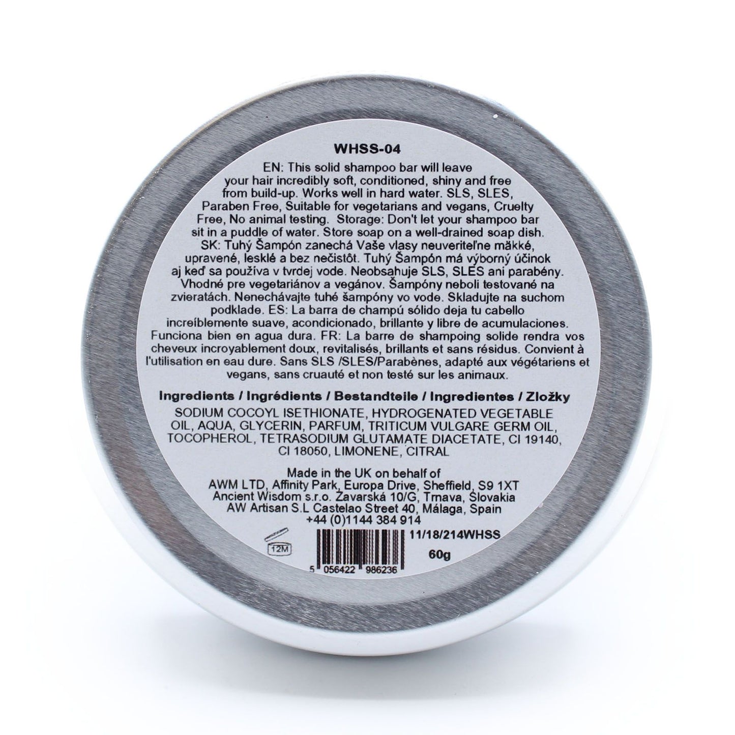 Wild Hare Solid Shampoo 60g - Tutti Frutti - Vivid Aromas UK