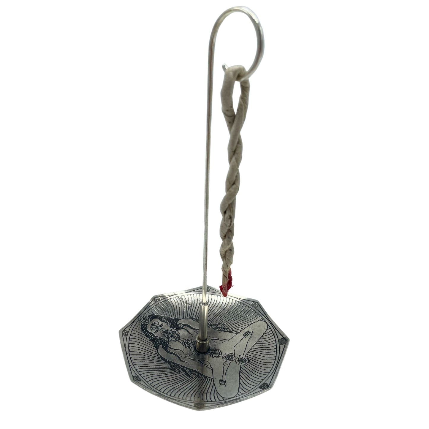 Rope Incense and Silver Plated Holder Set - Tantra Yoga - Vivid Aromas UK
