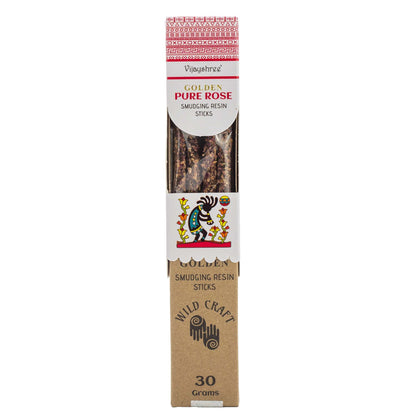 Golden Pure Rose Smudging Resin Sticks – 30g - Vivid Aromas UK