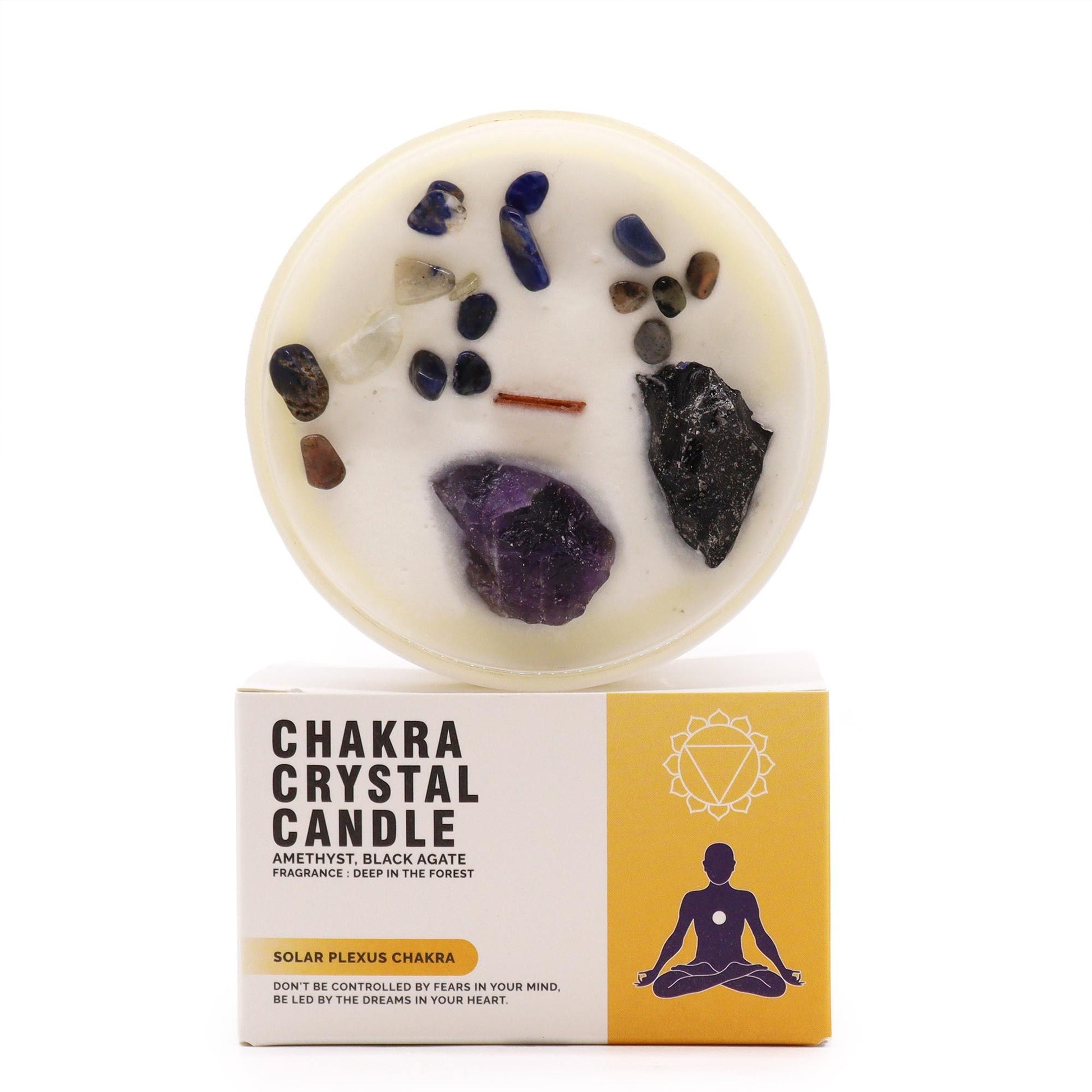 Chakra Crystal Candles - Solar Plexus Chakra - Vivid Aromas UK