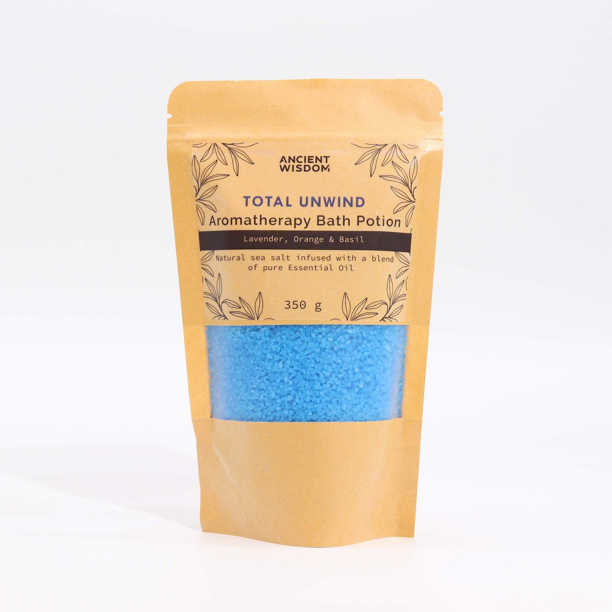Aromatherapy Bath Potion in Kraft Bag 350g - Total Unwind - Vivid Aromas UK