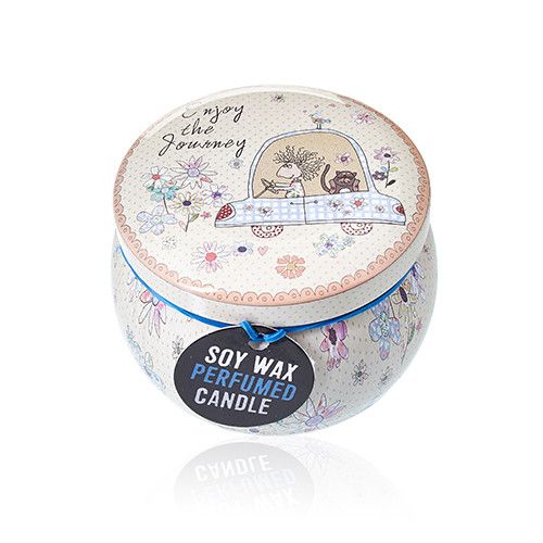 Art Tin Candle - Assorted Design - Friendly Messages - Parma Violet - Vivid Aromas UK