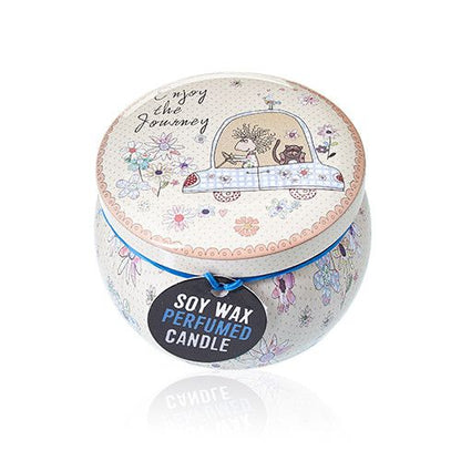 Art Tin Candle - Assorted Design - Friendly Messages - Parma Violet - Vivid Aromas UK