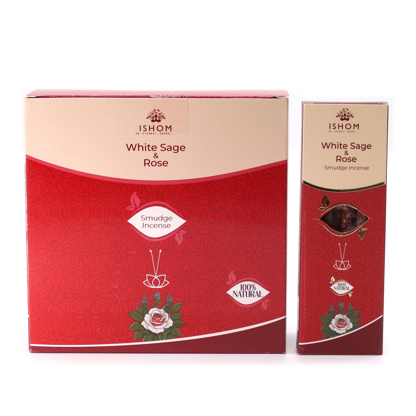 Ishom Smudge Incense - White Sage & Rose - Vivid Aromas UK