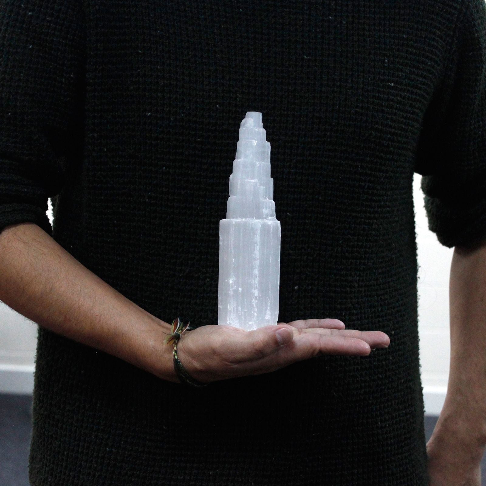 Natural Selenite Tower - 20 cm - Vivid Aromas UK