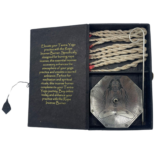 Rope Incense and Silver Plated Holder Set - Tantra Yoga - Vivid Aromas UK