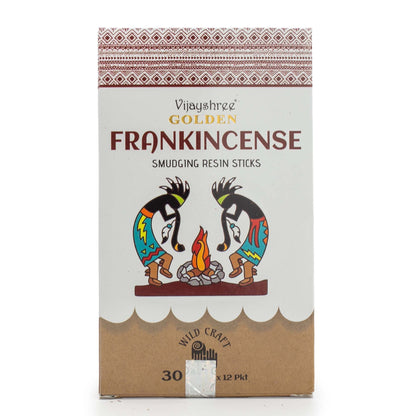 Golden Frankincense Smudging Resin Sticks – 30g - Vivid Aromas UK
