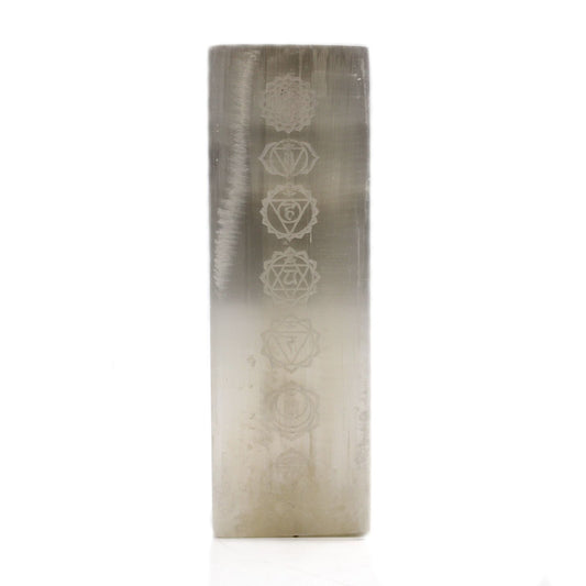 Selenite Block Lamp 25cm - Chakra Lamp - Vivid Aromas UK