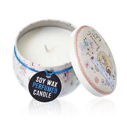 Art Tin Candle - Assorted Design - Friendly Messages - Parma Violet - Vivid Aromas UK