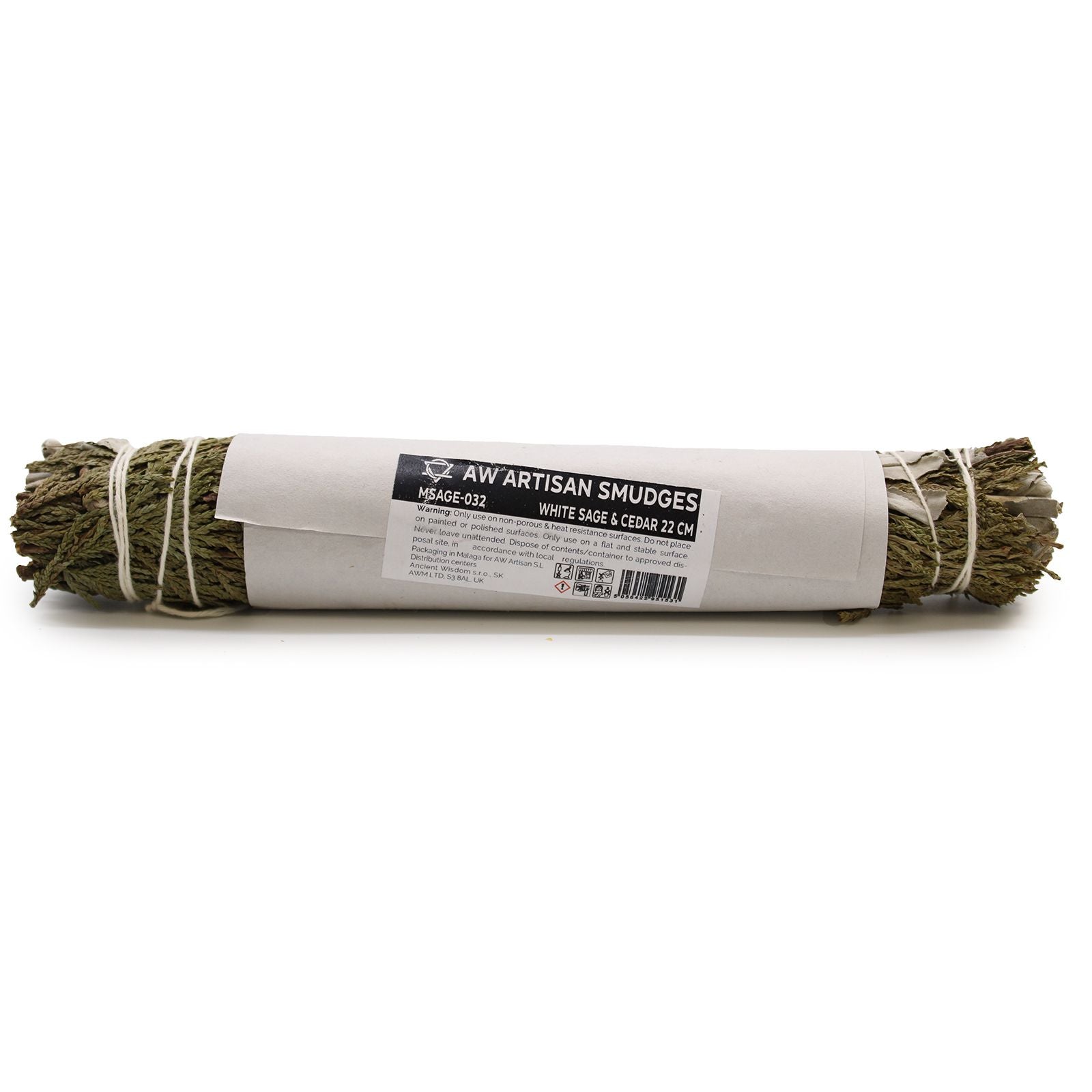 Smudge Stick - White Sage & Cedar 22 cm - Vivid Aromas UK