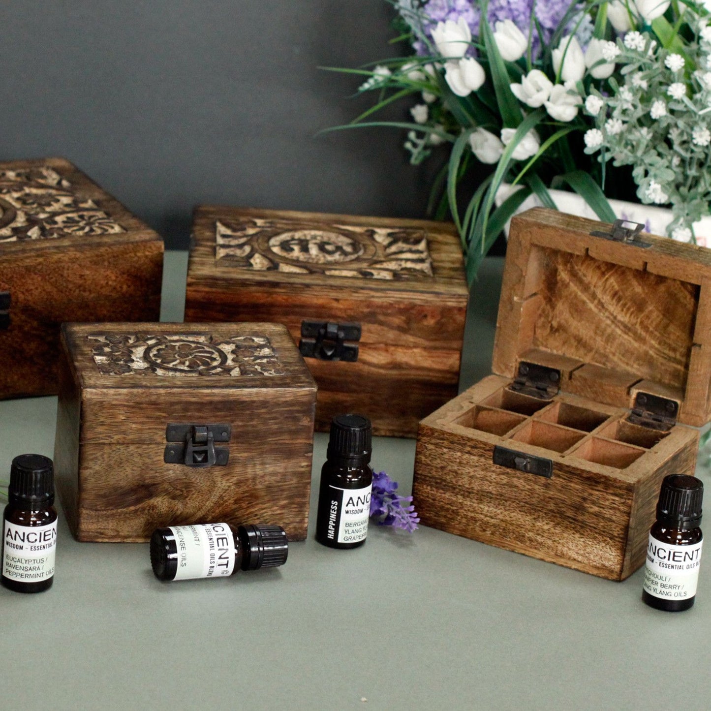 Mango Aromatherapy Box - Floral (holds 24) - Vivid Aromas UK
