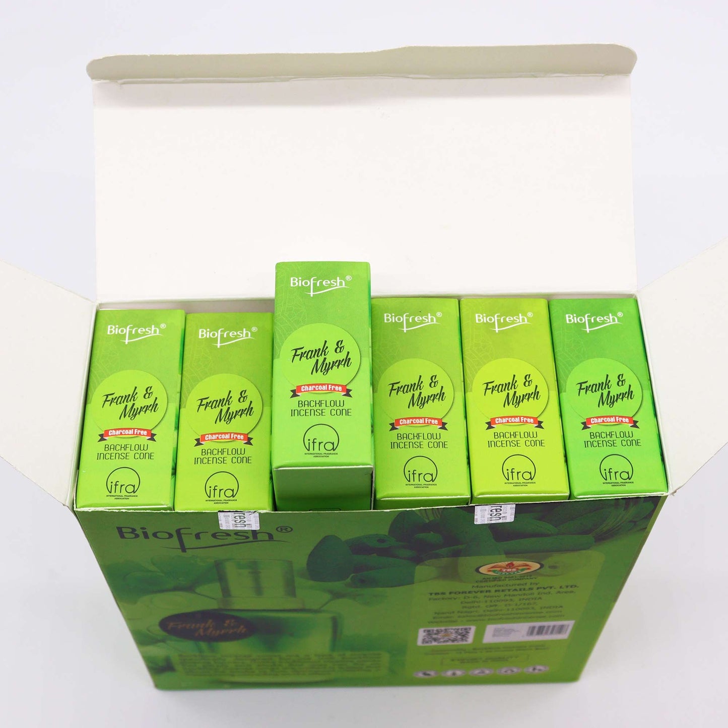 Biofresh Backflow Incense Cones - Frank & Myrrh - Vivid Aromas UK