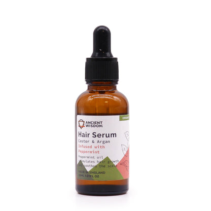Organic Hair Serum 30ml - Peppermint - Vivid Aromas UK