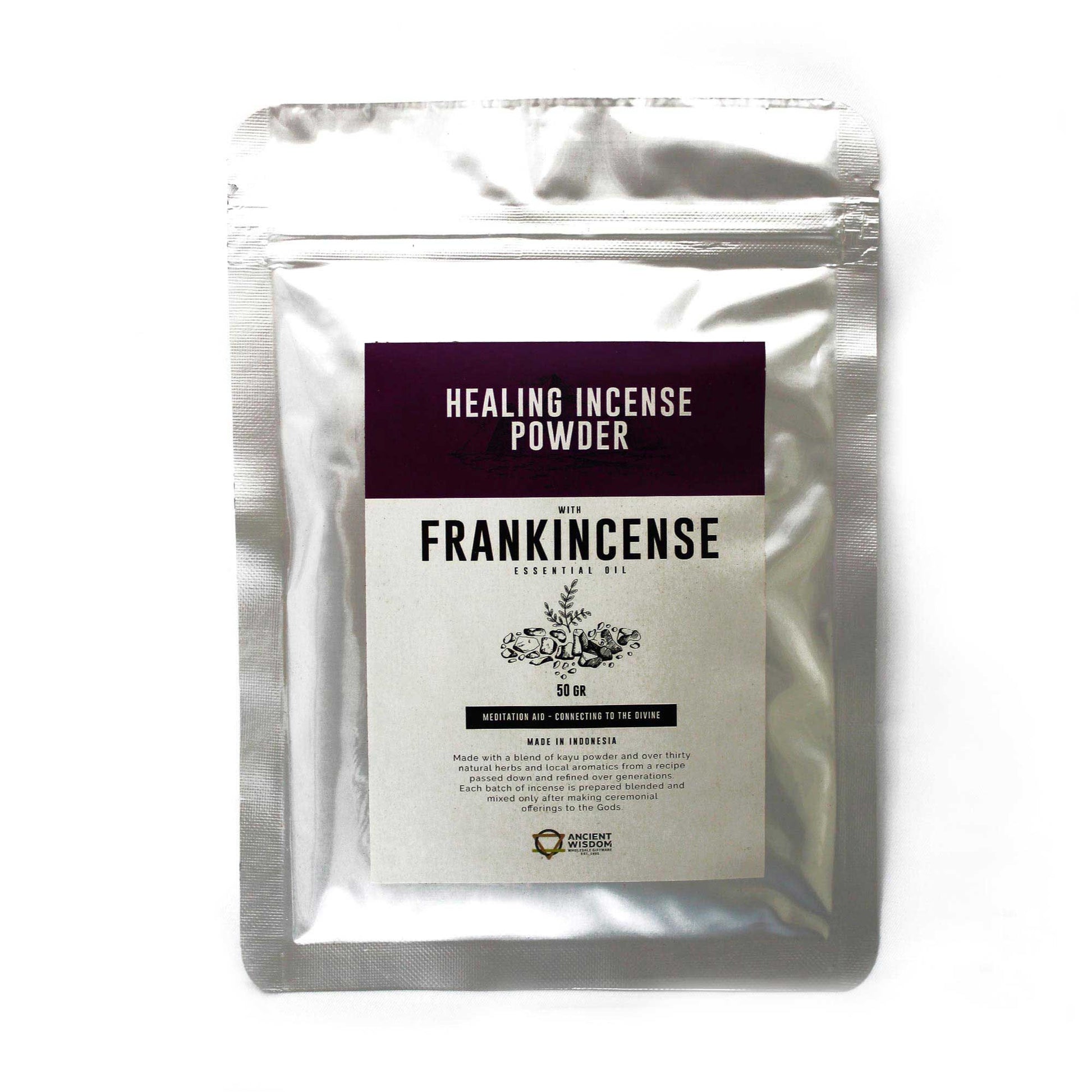 Healing Incense Powder - Frankincense 50gm - Vivid Aromas UK