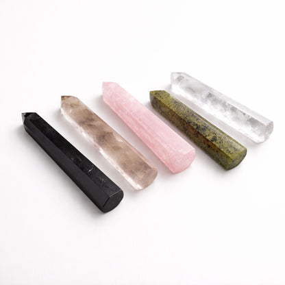 Gemstone Six Face Obelisk Point approx 11cm - Clear Quartz - Vivid Aromas UK