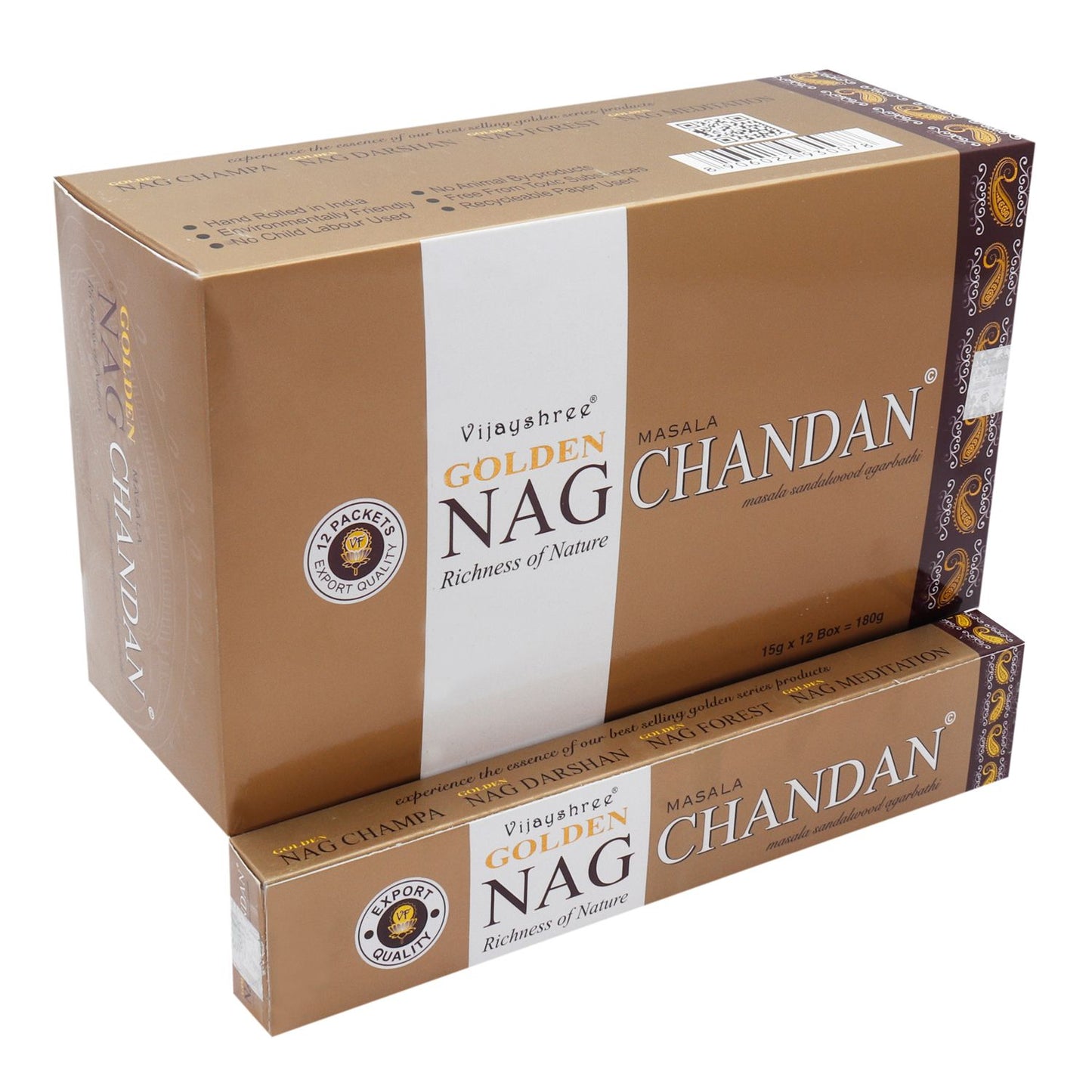 15g Golden Nag - Chandan Incense - Vivid Aromas UK
