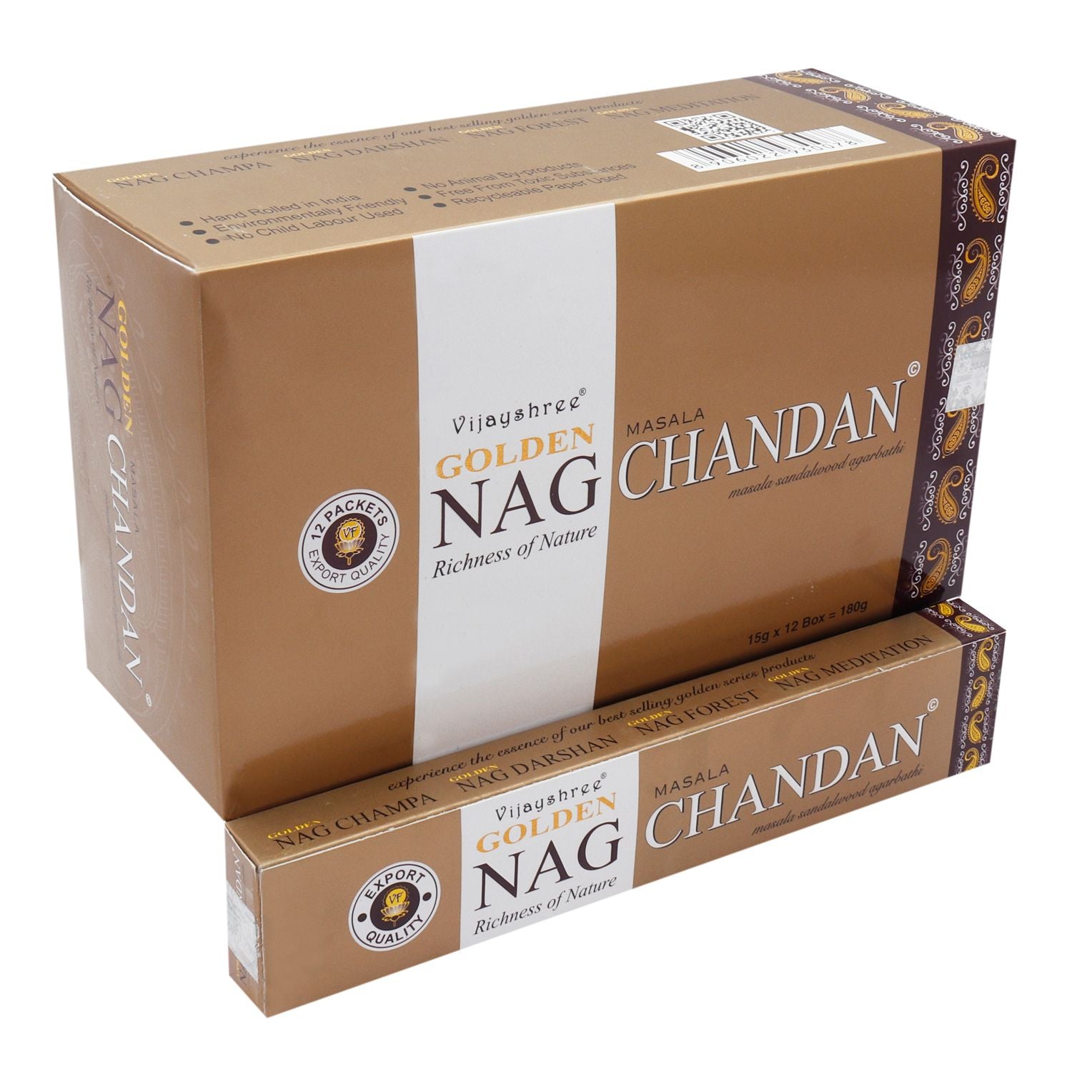 15g Golden Nag - Chandan Incense - Vivid Aromas UK