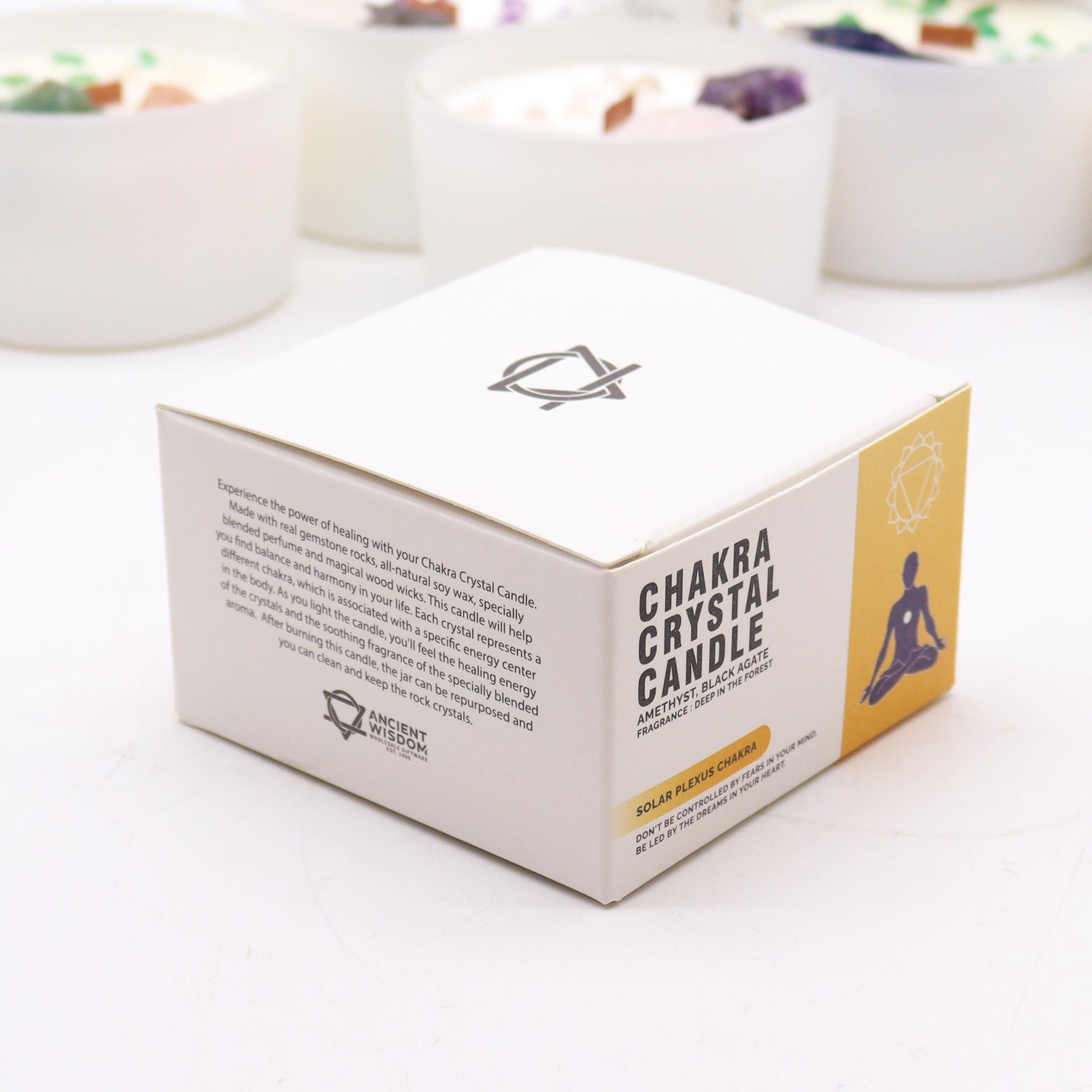 Chakra Crystal Candles - Solar Plexus Chakra - Vivid Aromas UK