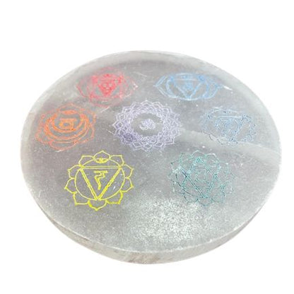 Medium Charging Plate 10cm - Chakra Design (col) - Vivid Aromas UK