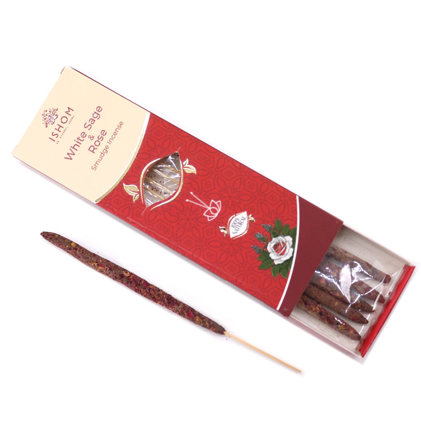 Ishom Smudge Incense - White Sage & Rose - Vivid Aromas UK