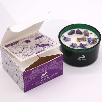 Hop Hare Crystal Magic Flower Candle - The Moon - Vivid Aromas UK
