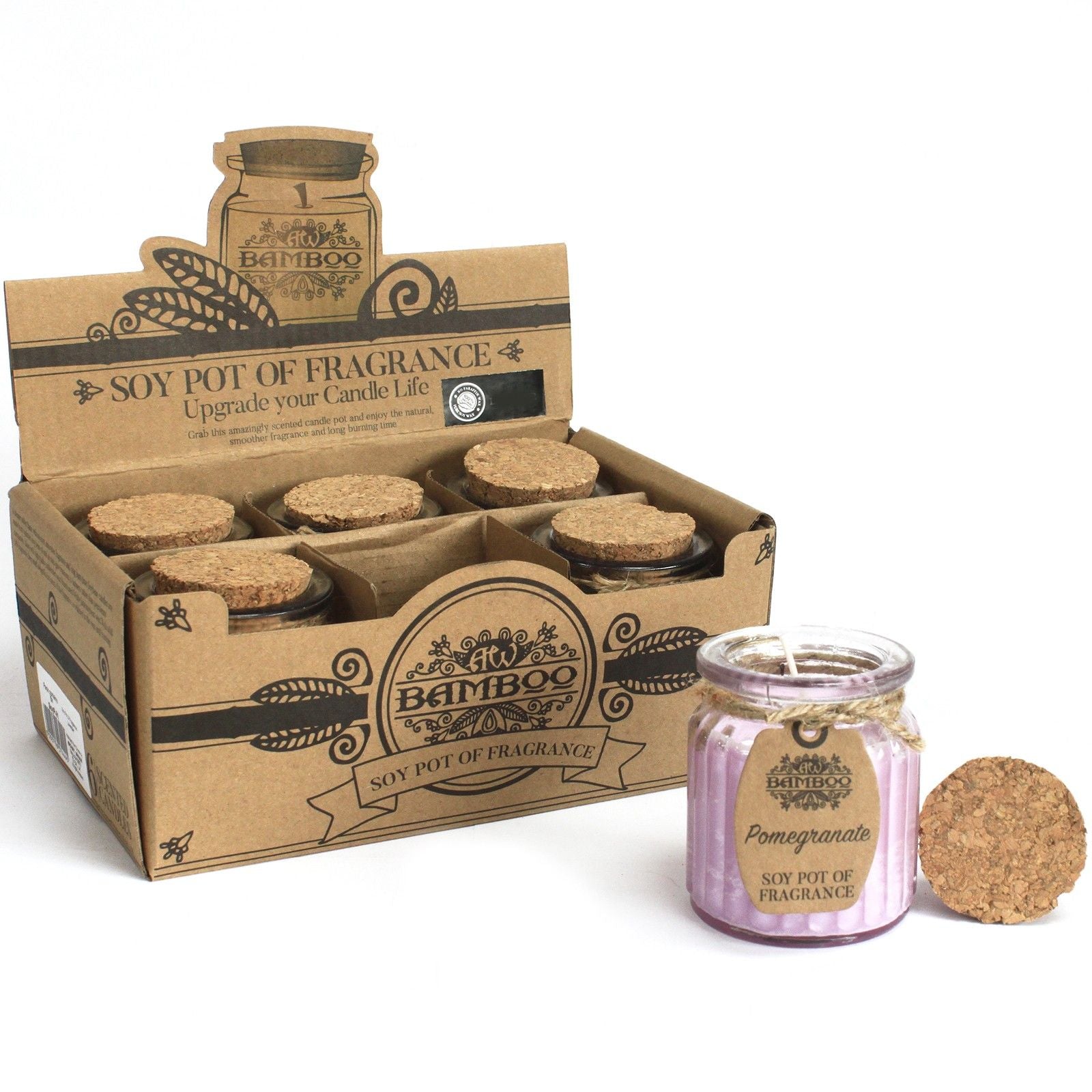 Pomegranate Soy Pot of Fragrance Candles - Vivid Aromas UK