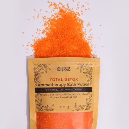 Aromatherapy Bath Potion in Kraft Bag 350g - Total Detox - Vivid Aromas UK