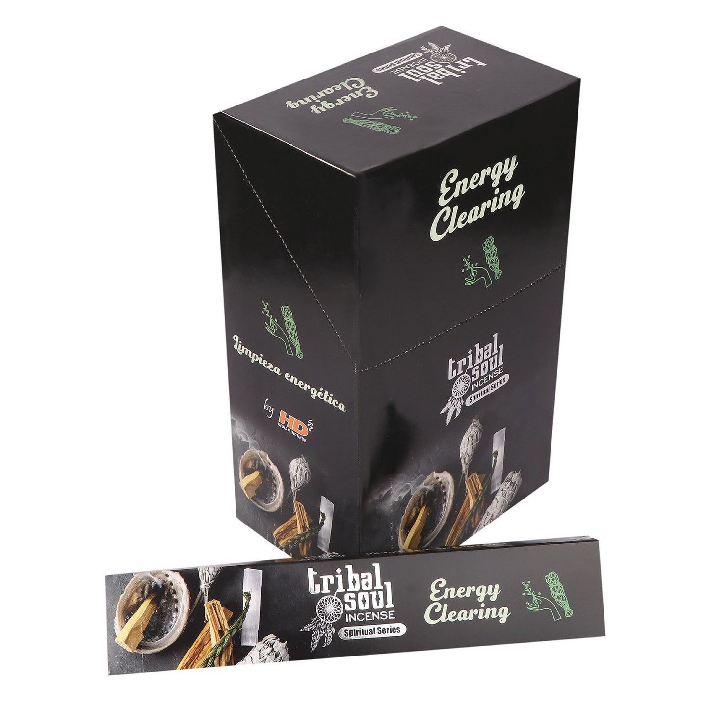 Tribal Soul Spiritual Incense Sticks and Ceramic Holder - Energy Clearing - Vivid Aromas UK