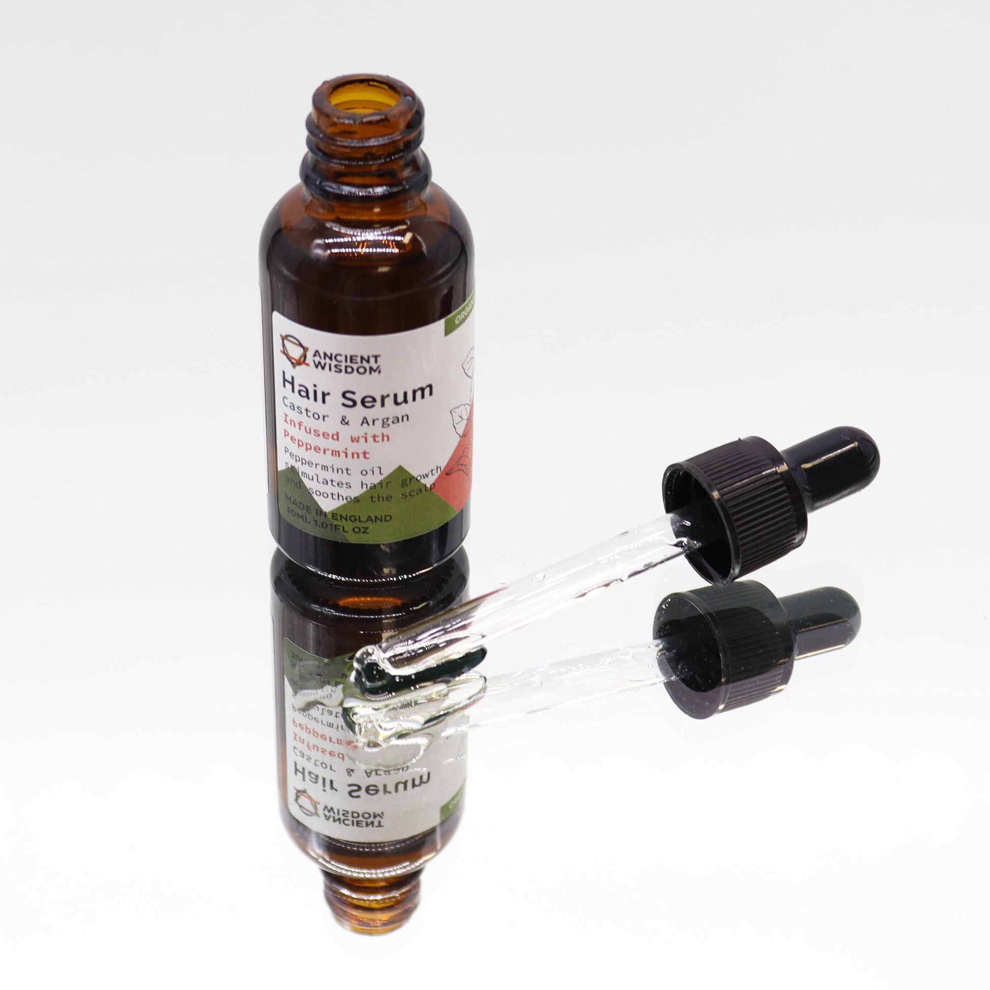 Organic Hair Serum 30ml - Peppermint - Vivid Aromas UK