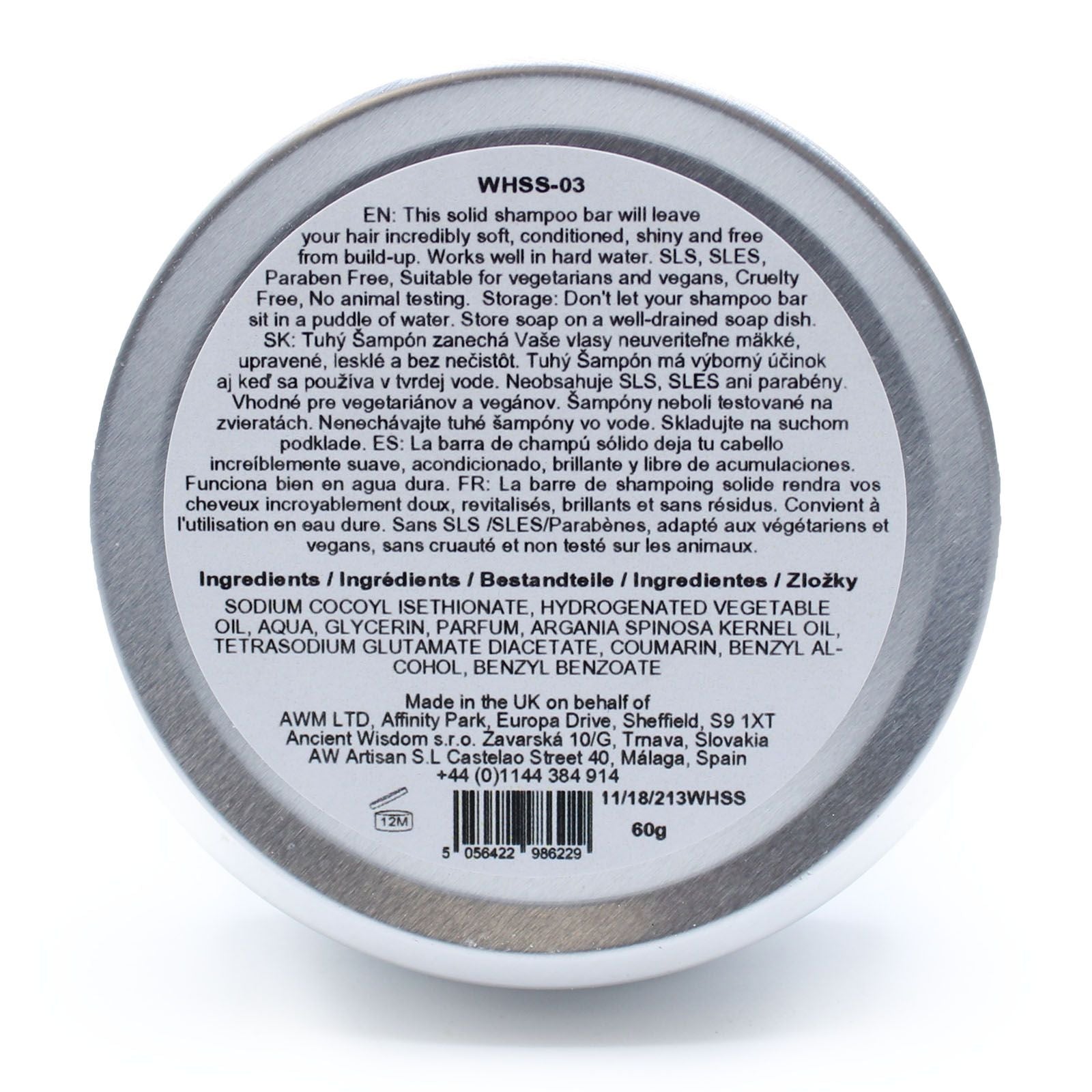 Wild Hare Solid Shampoo 60g - Hairy Coconut - Vivid Aromas UK