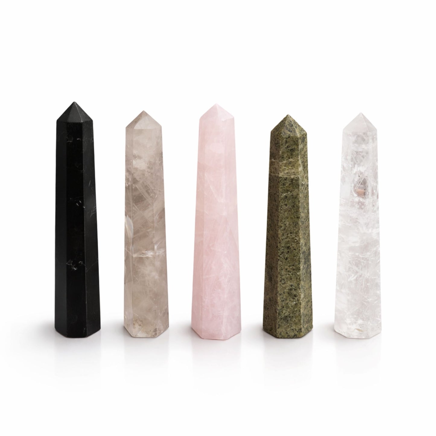 Gemstone Six Face Obelisk Point approx 11cm - Epidote - Vivid Aromas UK