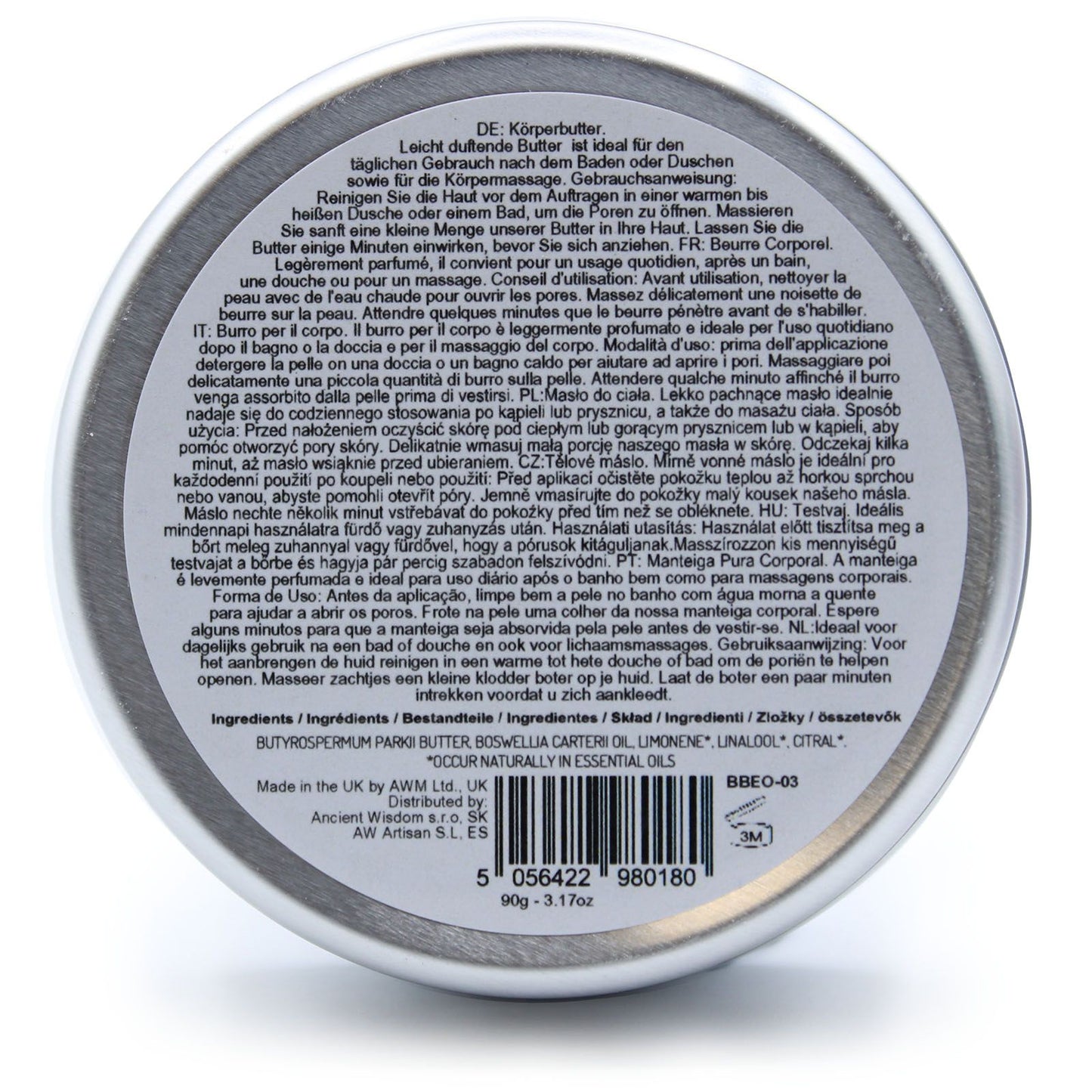 Aromatherapy Shea Body Butter 90g - Frankincense - Vivid Aromas UK