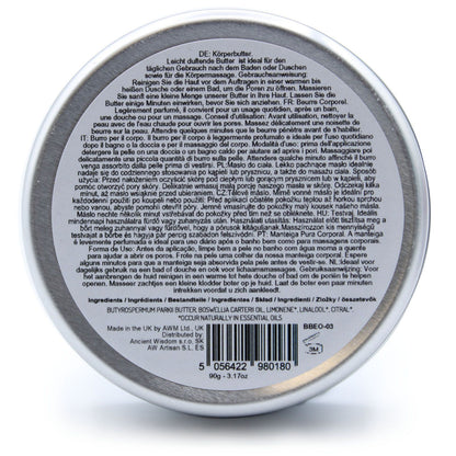 Aromatherapy Shea Body Butter 90g - Frankincense - Vivid Aromas UK